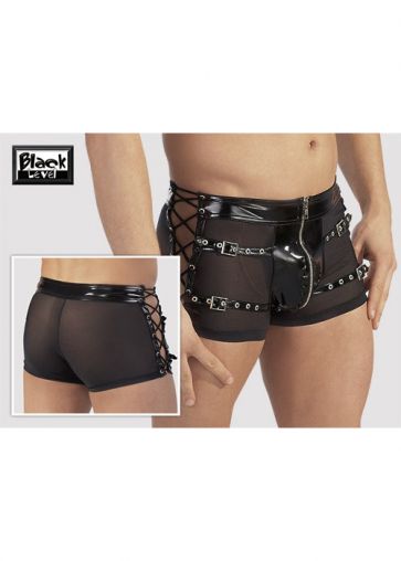 Herren Lack Pants schwarz