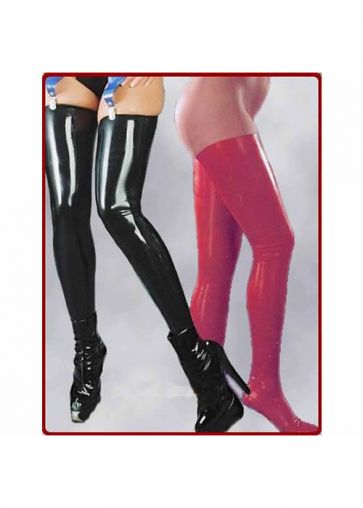 Latexstrmpfe in rot